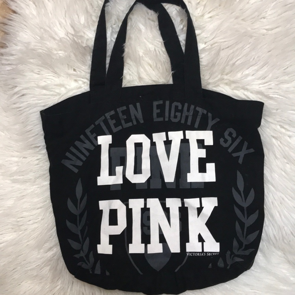 Victoria secret pink canvas tote EUC